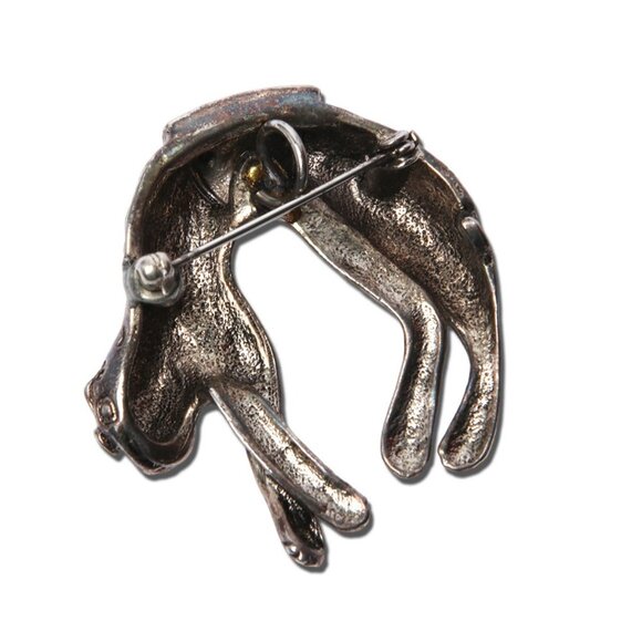 Vintage Rhinestone Jaguar Cat Brooch Pin Silver Metal Crystal Leopard Animal - Picture 3 of 8